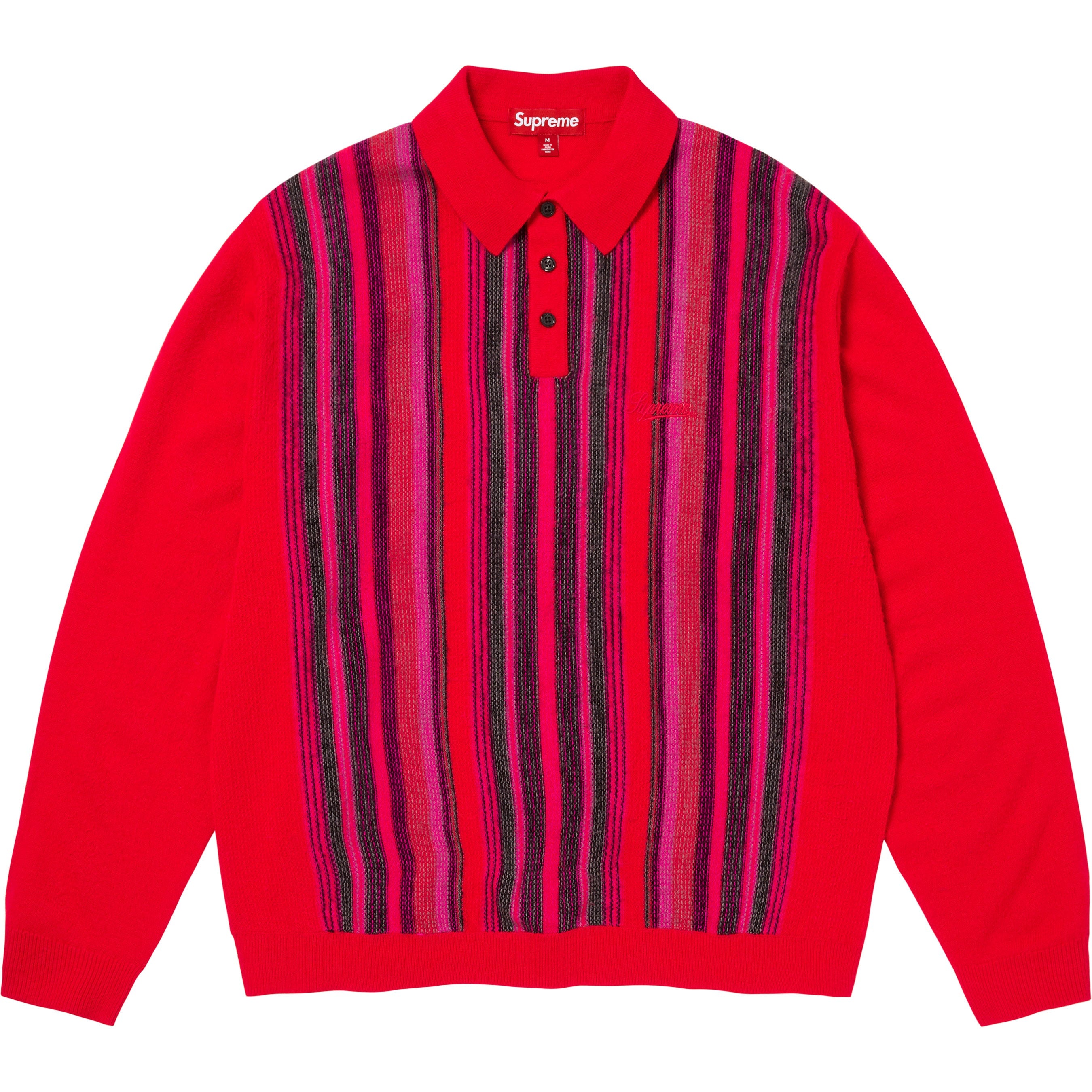 Multi Stripe Polo Sweater view 8